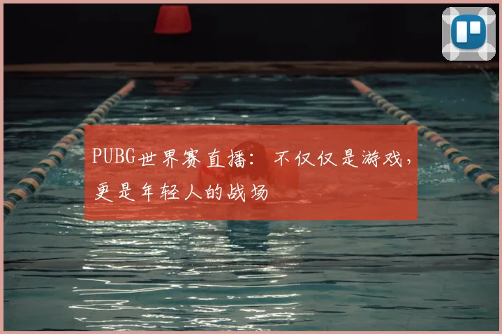 PUBG世界赛直播：不仅仅是游戏，更是年轻人的战场